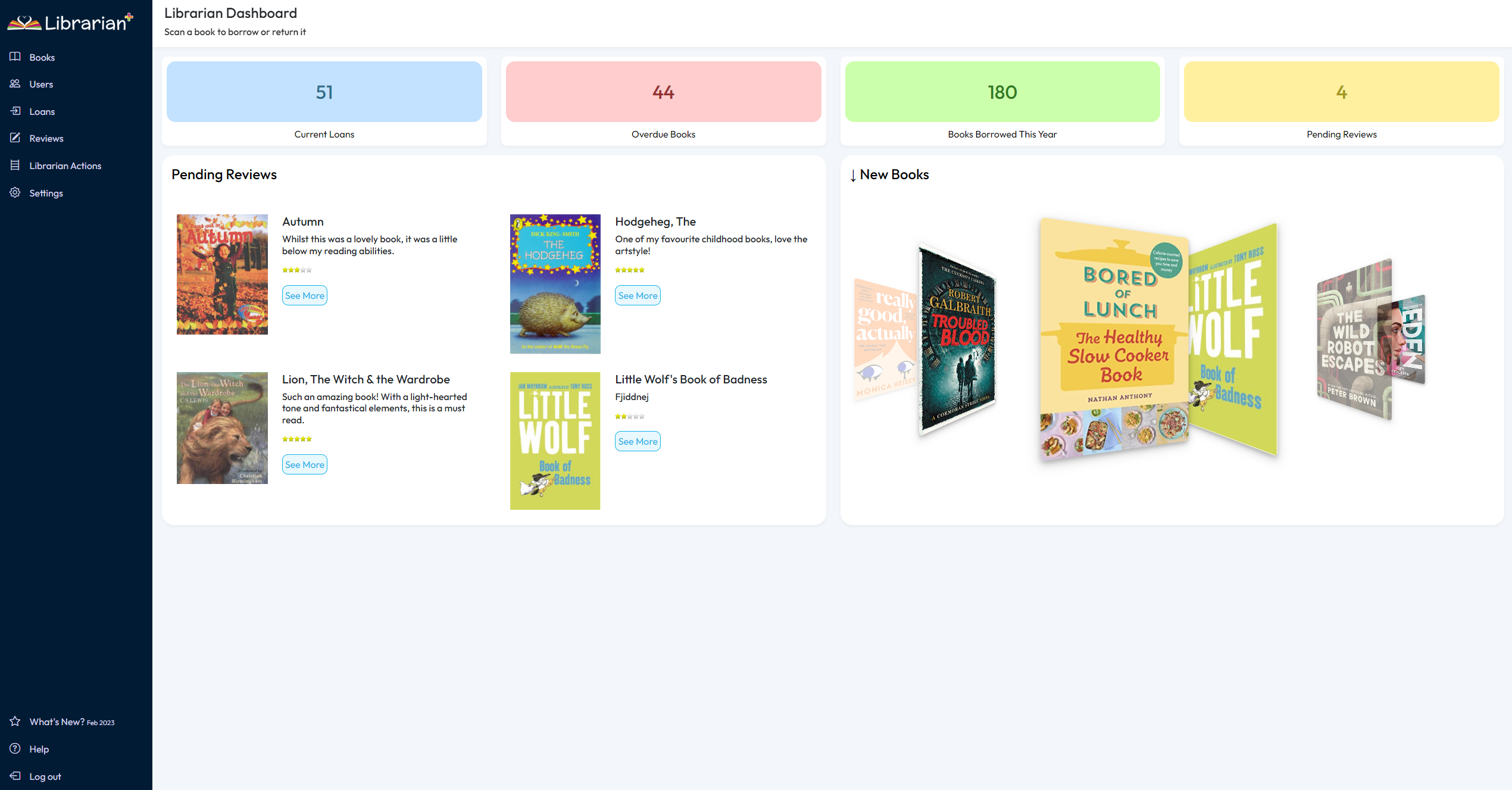 screenshot of Libresoft Librarian